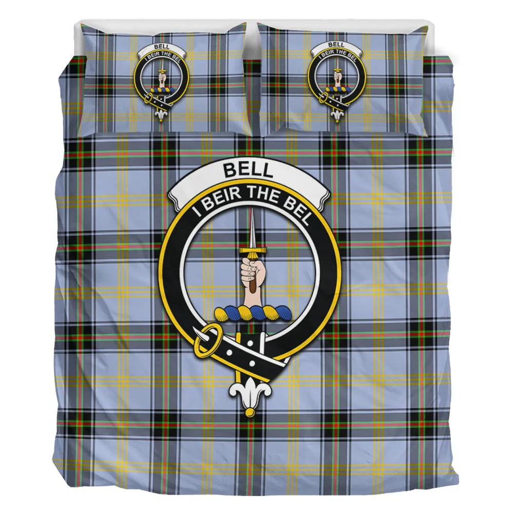 Bell Tartan Bedding Set with Family Crest