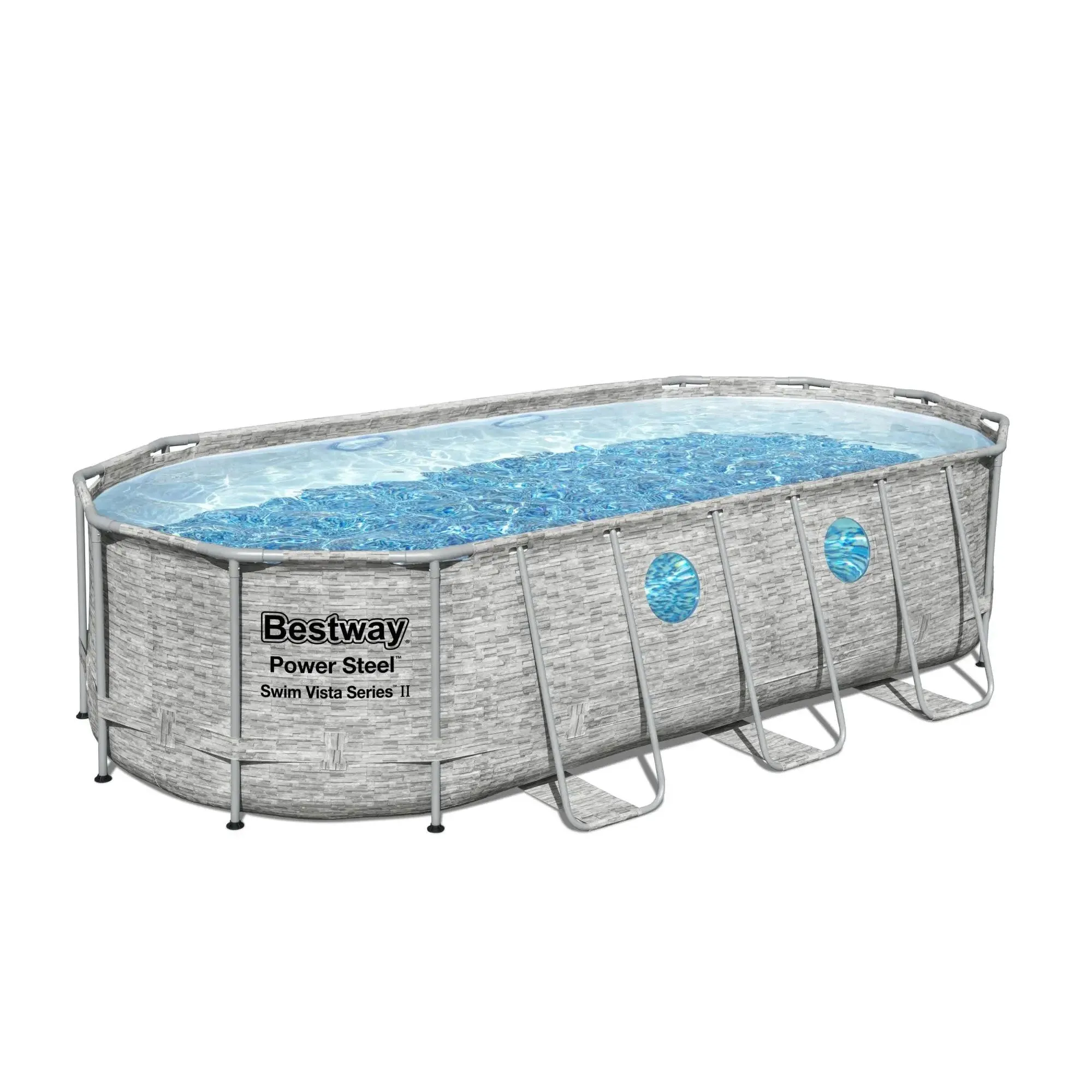 Bestway 14ft x 8ft x 40in Power Pool Set with Cleaning Vacuum & Maintenance Kit