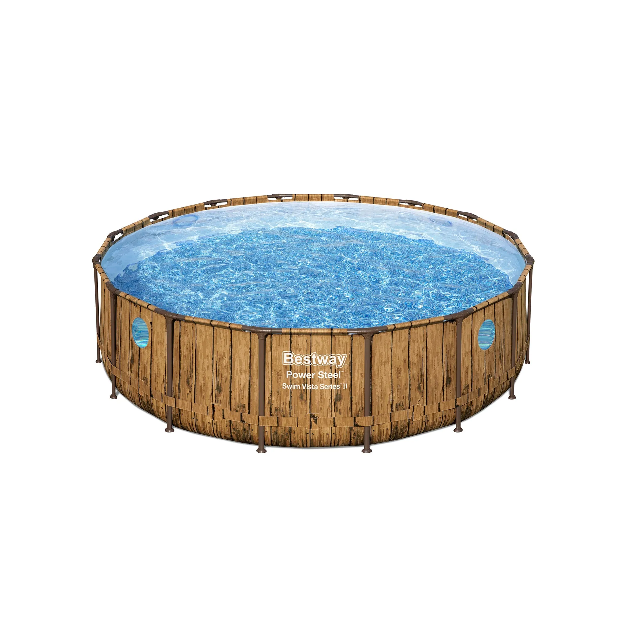 Bestway Power Steel Swim Vista 16' x 48" Round Above Ground Swimming Pool Set