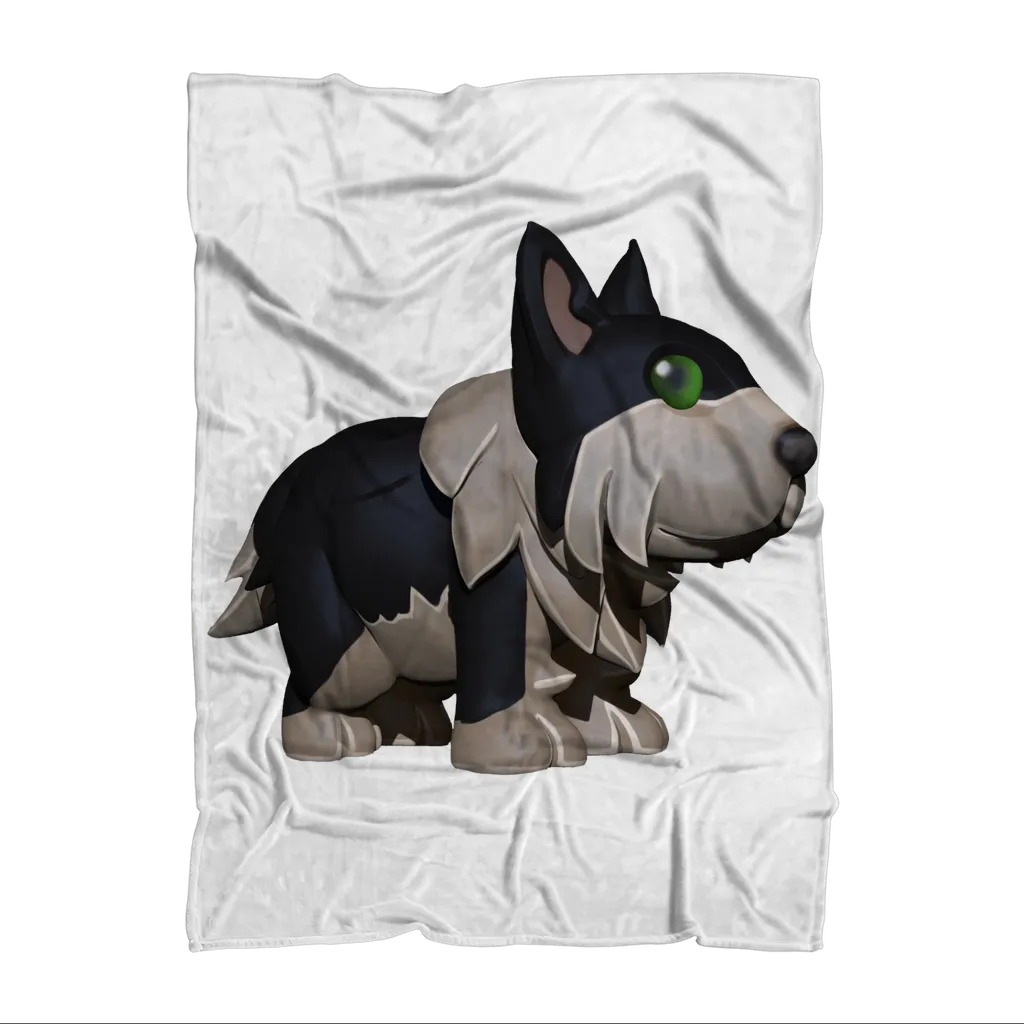 Black Dog Sublimation Throw Blanket