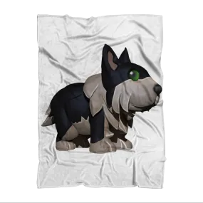 Black Dog Sublimation Throw Blanket