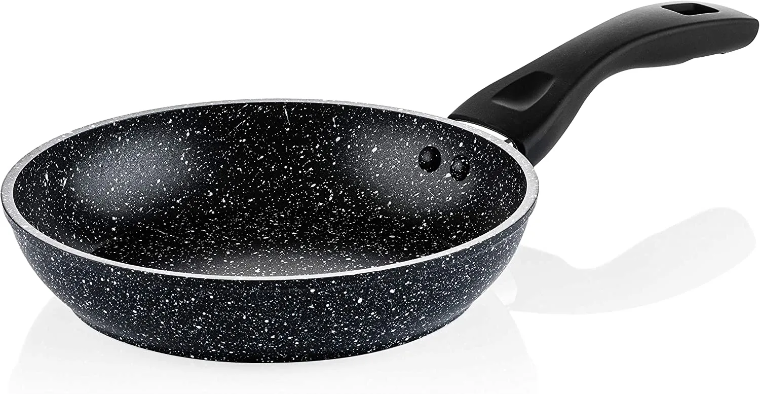 Black marble frying pan (11")