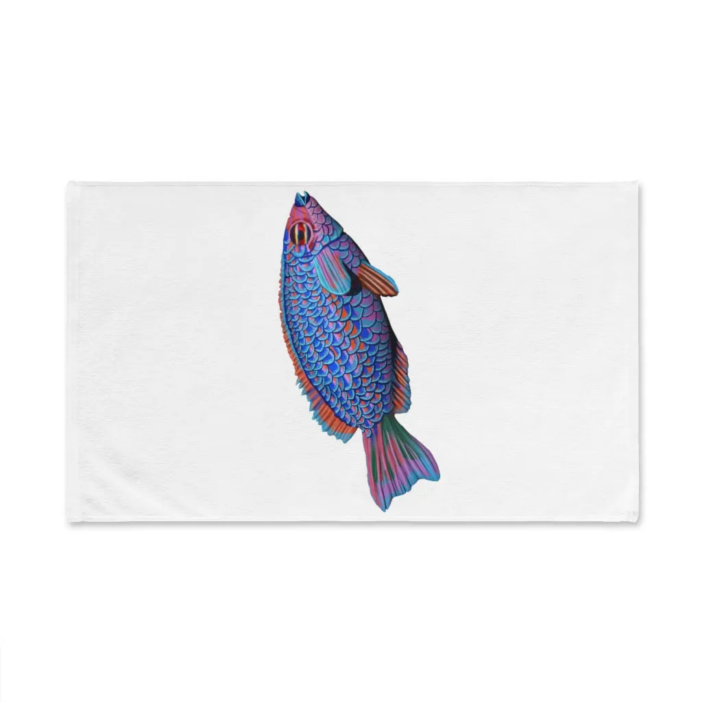 Blue Fish Hand Towel