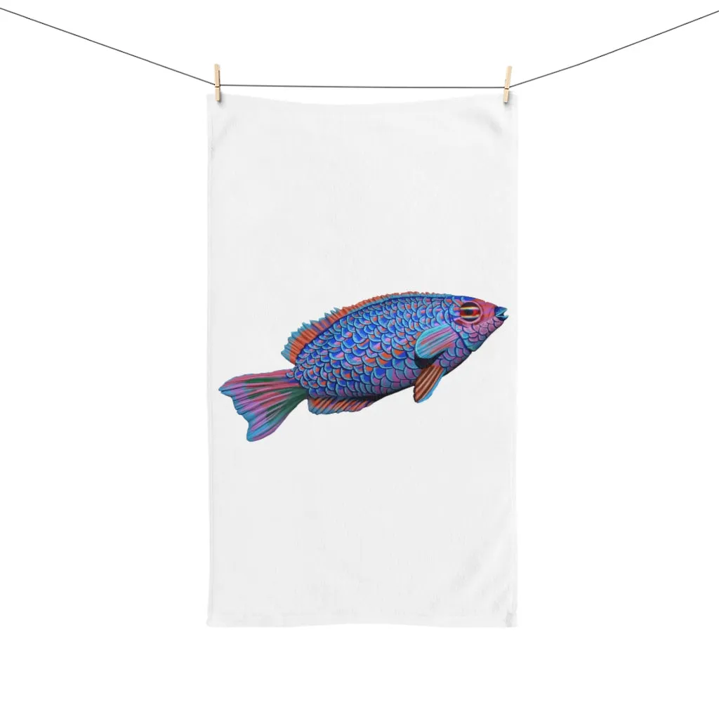 Blue Fish Hand Towel