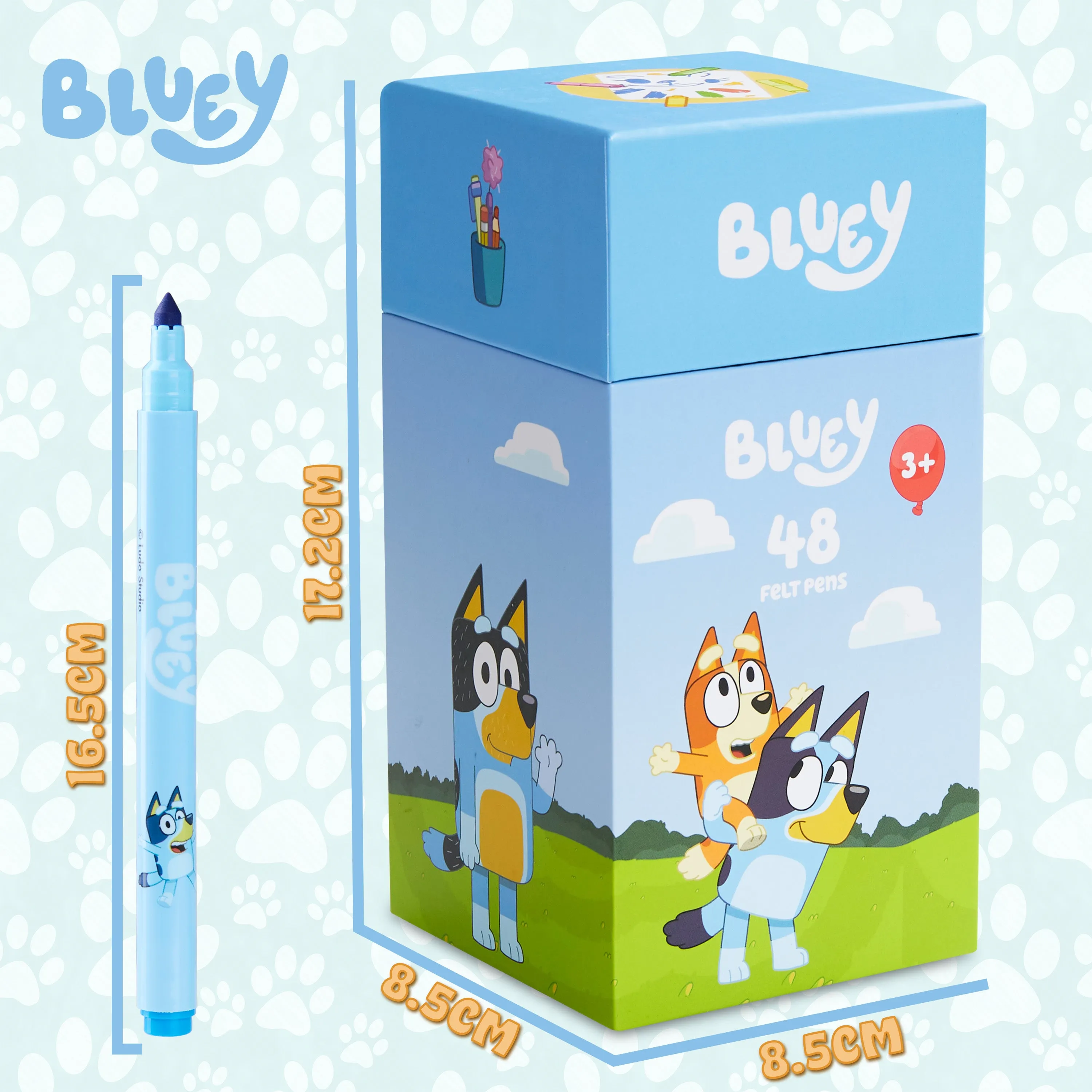 Bluey Colouring Pens for Kids -  48 Piece Set