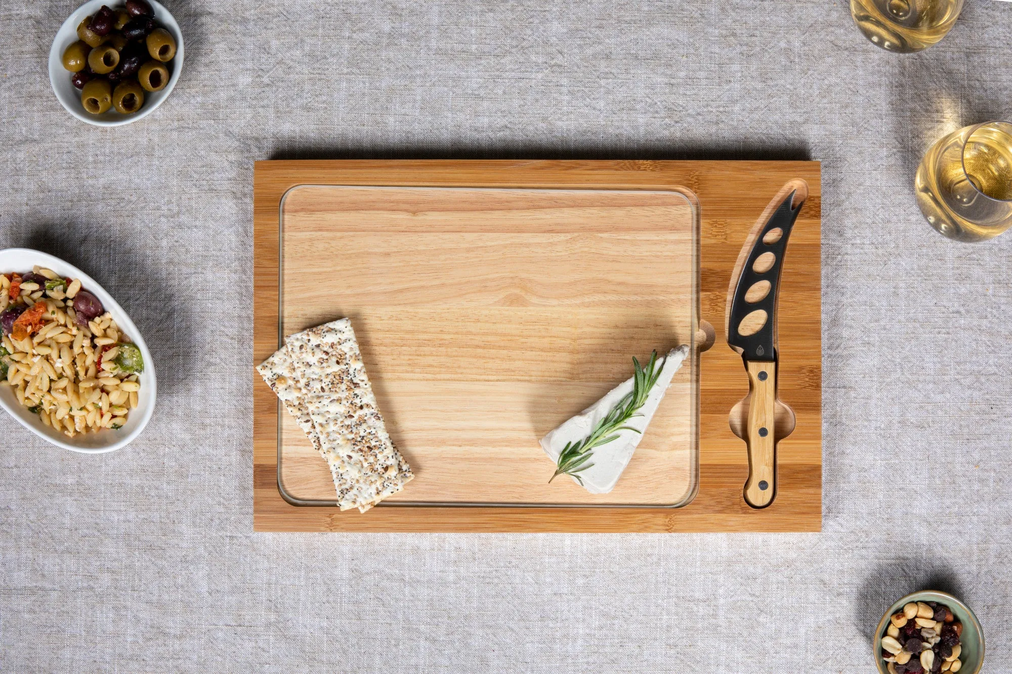 Boise State Broncos Football Field - Icon Glass Top Cutting Board & Knife Set