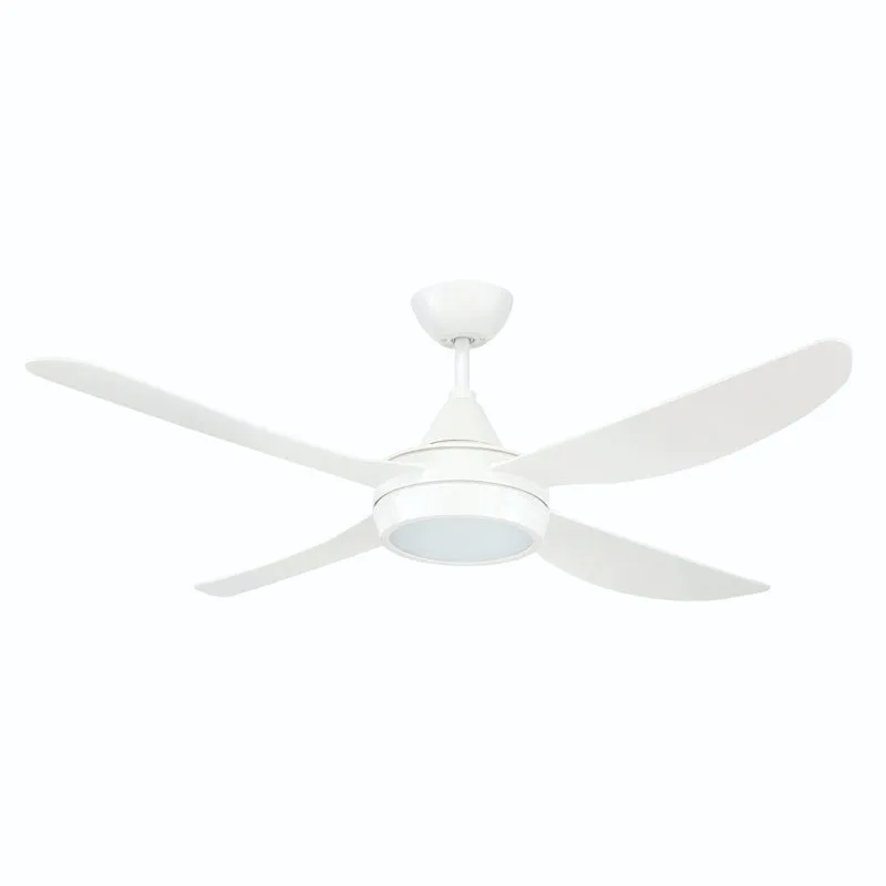 Brilliant Vector 52in. AC Ceiling Fan and Light with Ezy-Fit Blades - White