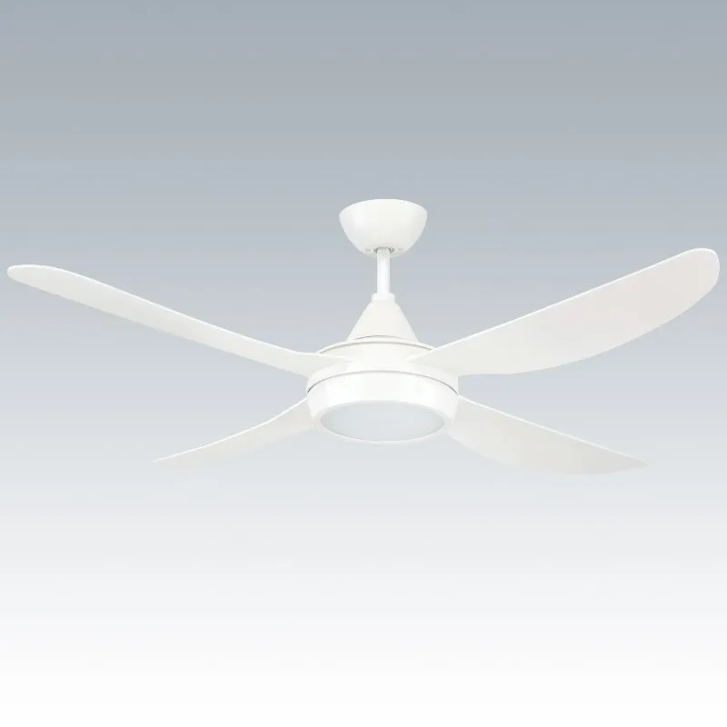 Brilliant Vector 52in. AC Ceiling Fan and Light with Ezy-Fit Blades - White