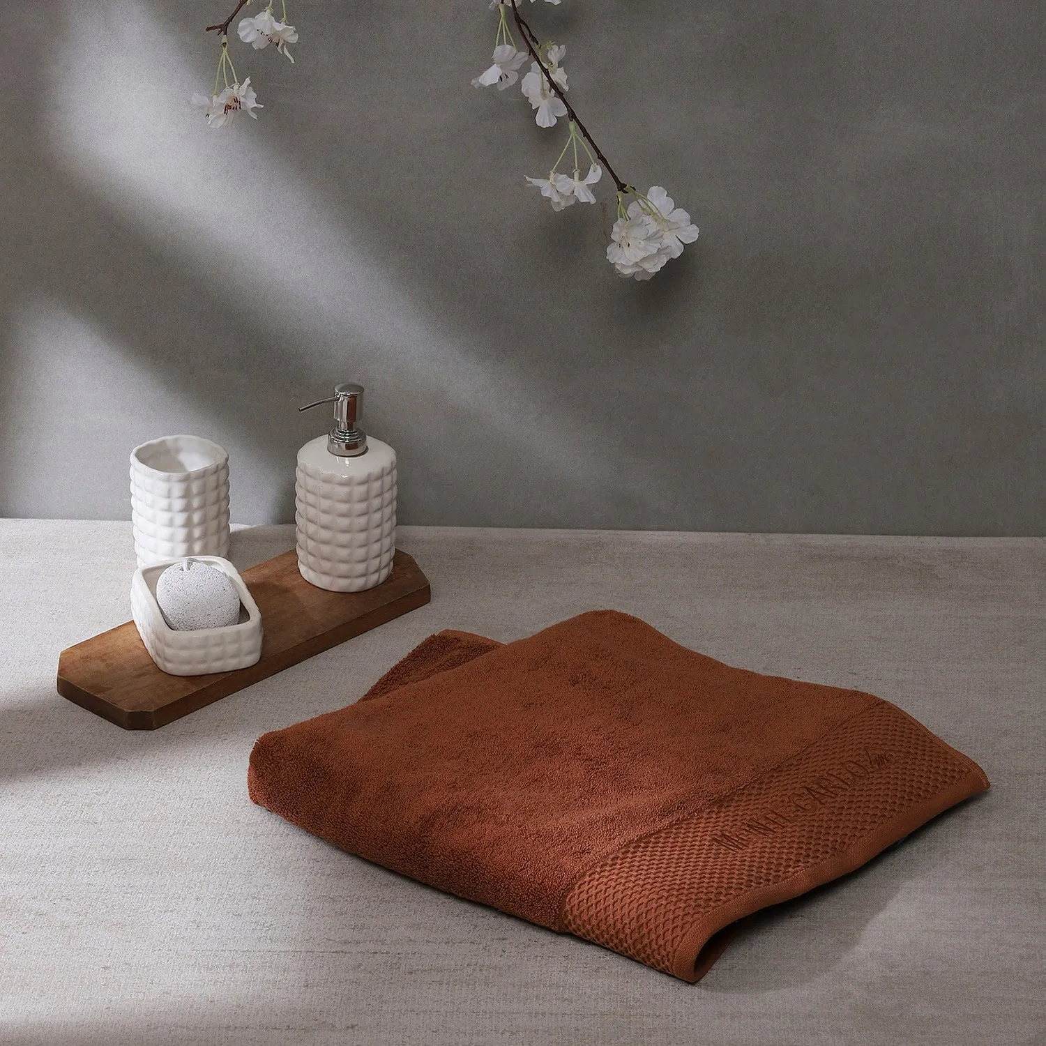 Brown Cotton 650 GSM Bath Towel