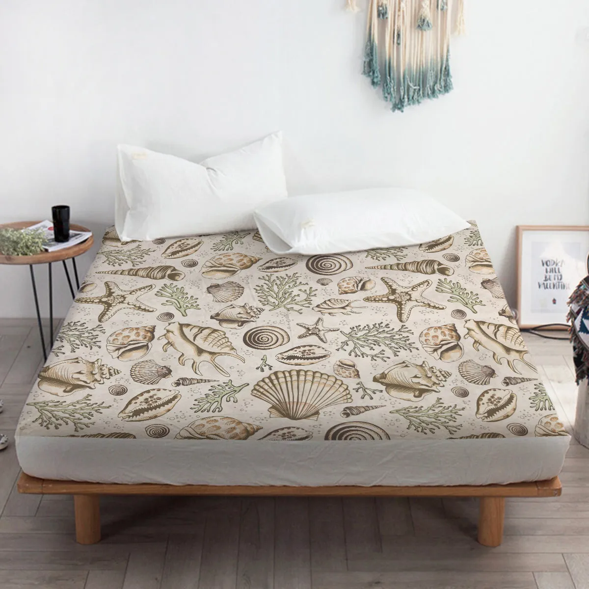 Brown Seashells Sheet Set