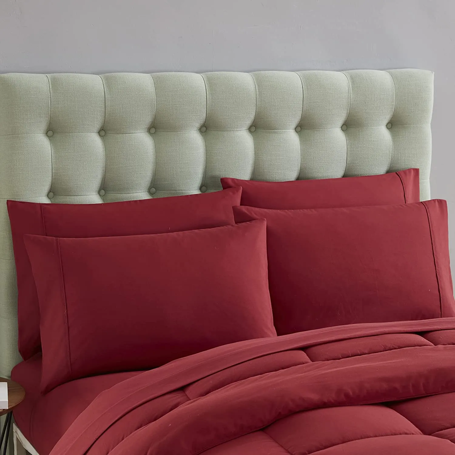 Burgundy Study Bed Set