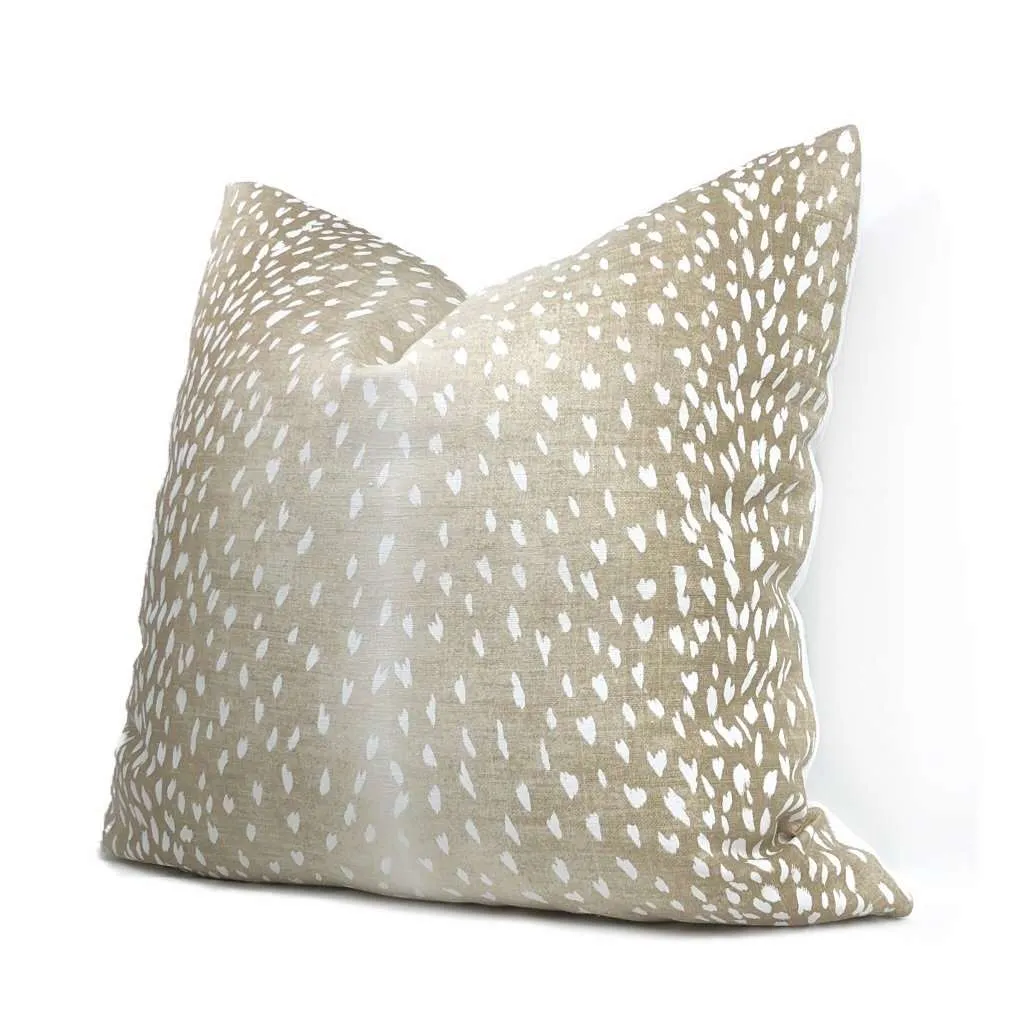 Cervidae Fawn White Deer Hide Animal Print Pillow Cover