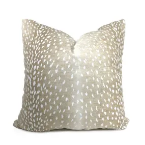 Cervidae Fawn White Deer Hide Animal Print Pillow Cover