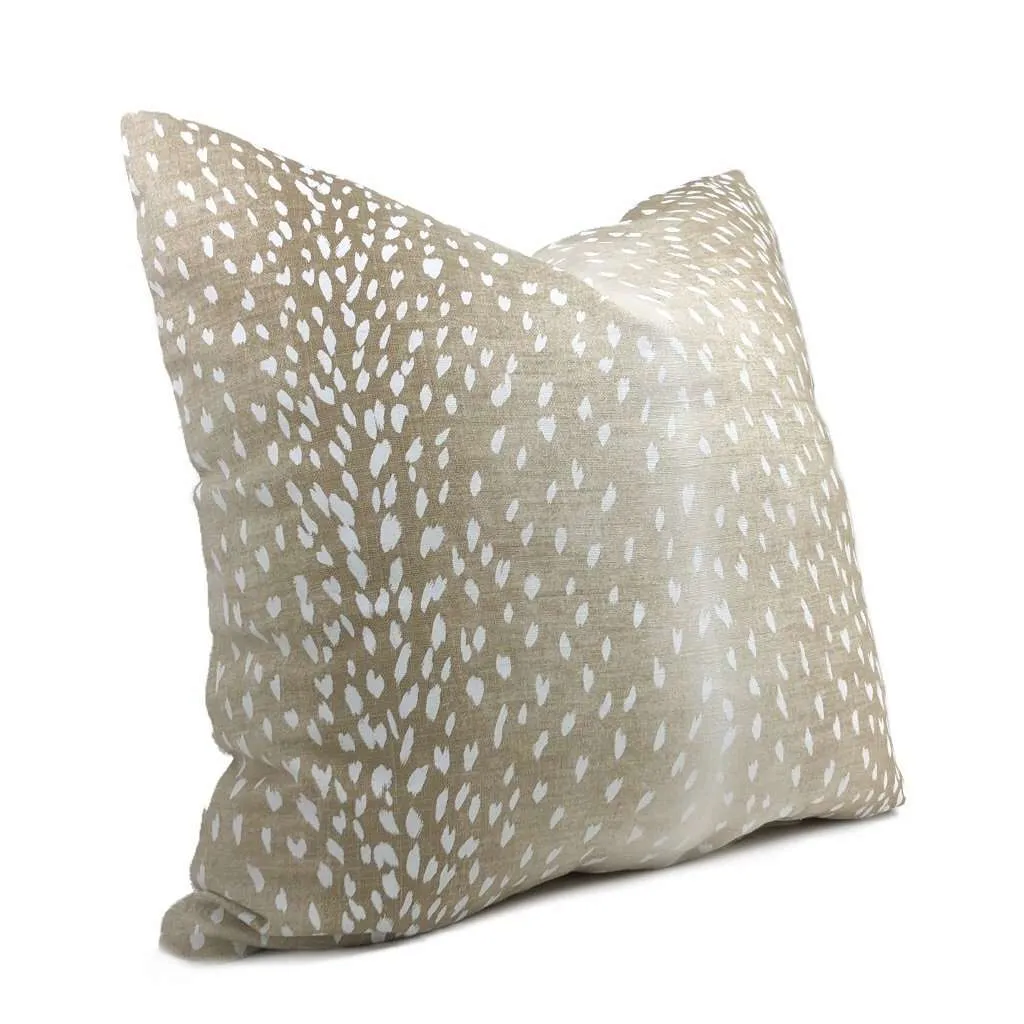 Cervidae Fawn White Deer Hide Animal Print Pillow Cover