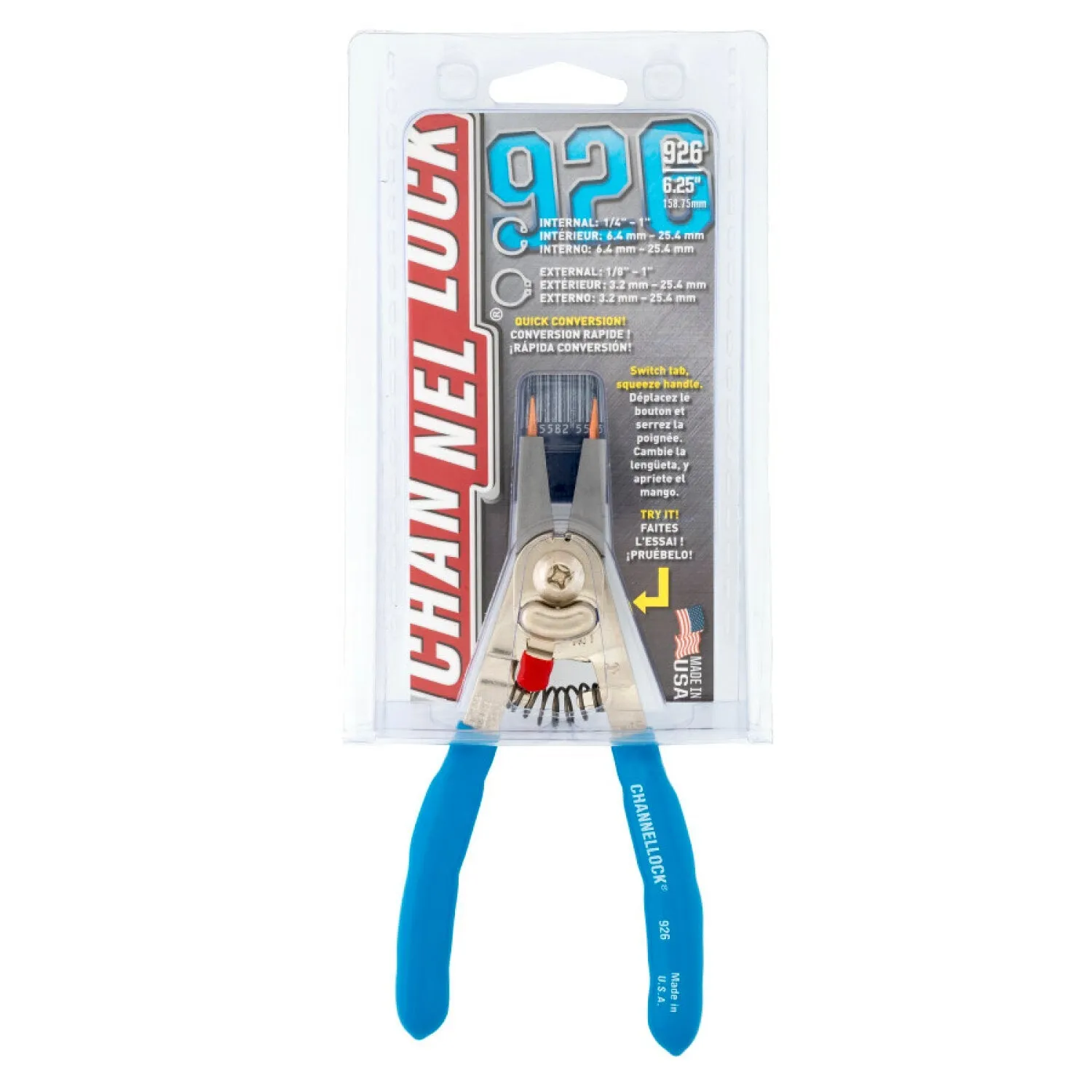 Channellock 926 6-Inch Convertible Retaining Ring Pliers