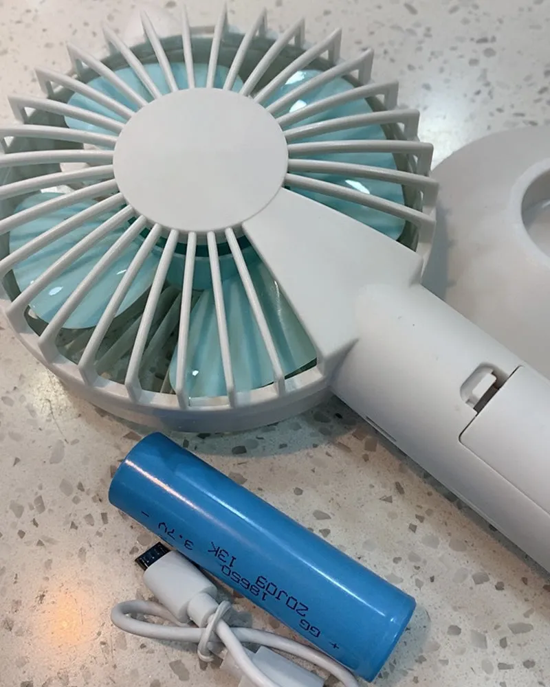 CHENPENG portable electric fan handheld fan, with USB rechargeable battery, personal use USB fan