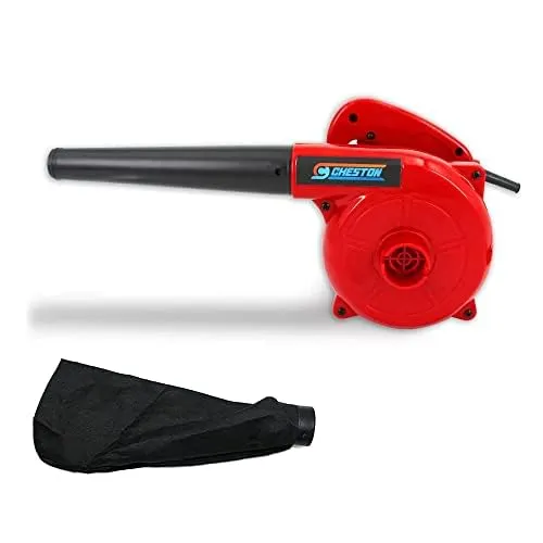 Cheston 500W 2 in 1 Air Blower and Vacuum Cleaner for Home 13000 r/min Copper Wiring Electric Blower (Yellow)   5 Meter Extension 2 Pin CordCapacity Upto 1000W (Red)