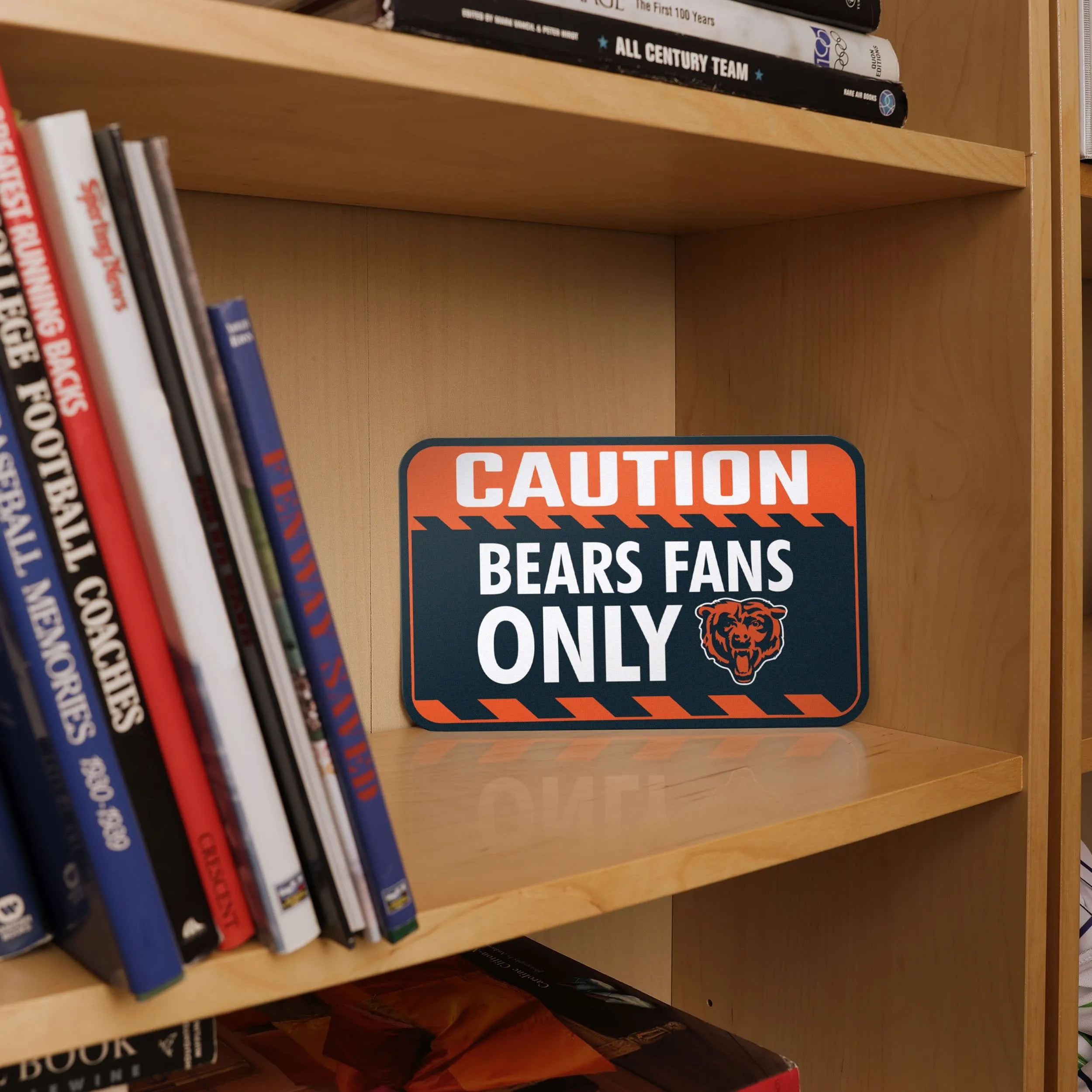 Chicago Bears NFL Caution Sign