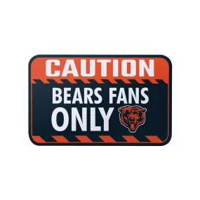 Chicago Bears NFL Caution Sign