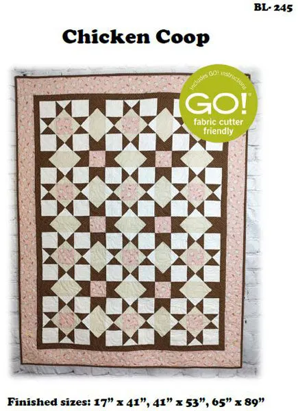 Chicken Coop Quilt Pattern BL2-245w  - Wholesale Product