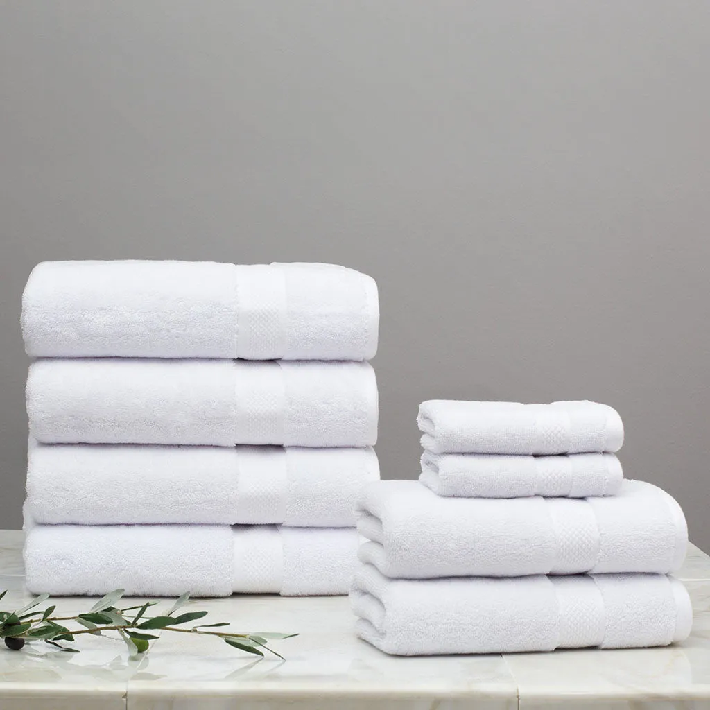 Classic White Towel Spa Bundle (2 Wash   2 Hand   4 Bath Towels)