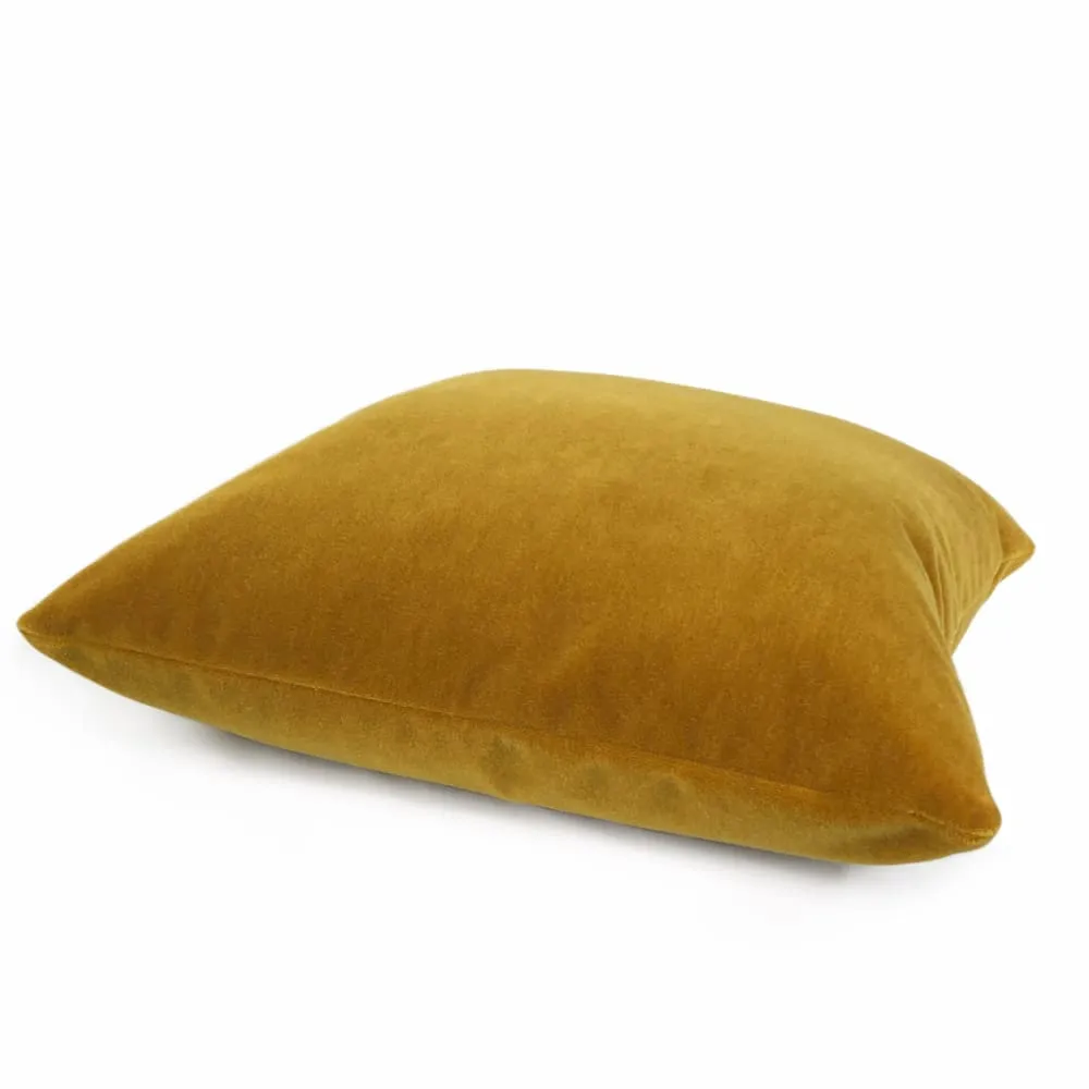 (CLEARANCE) Beacon Hill Plush Mohair Gold Velvet Pillow Cover