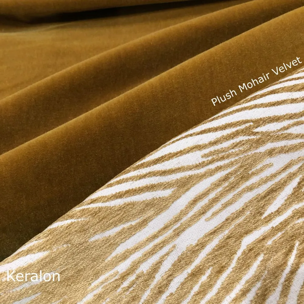 (CLEARANCE) Beacon Hill Plush Mohair Gold Velvet Pillow Cover