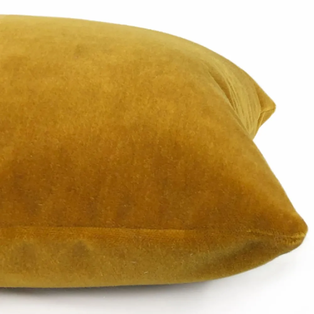 (CLEARANCE) Beacon Hill Plush Mohair Gold Velvet Pillow Cover