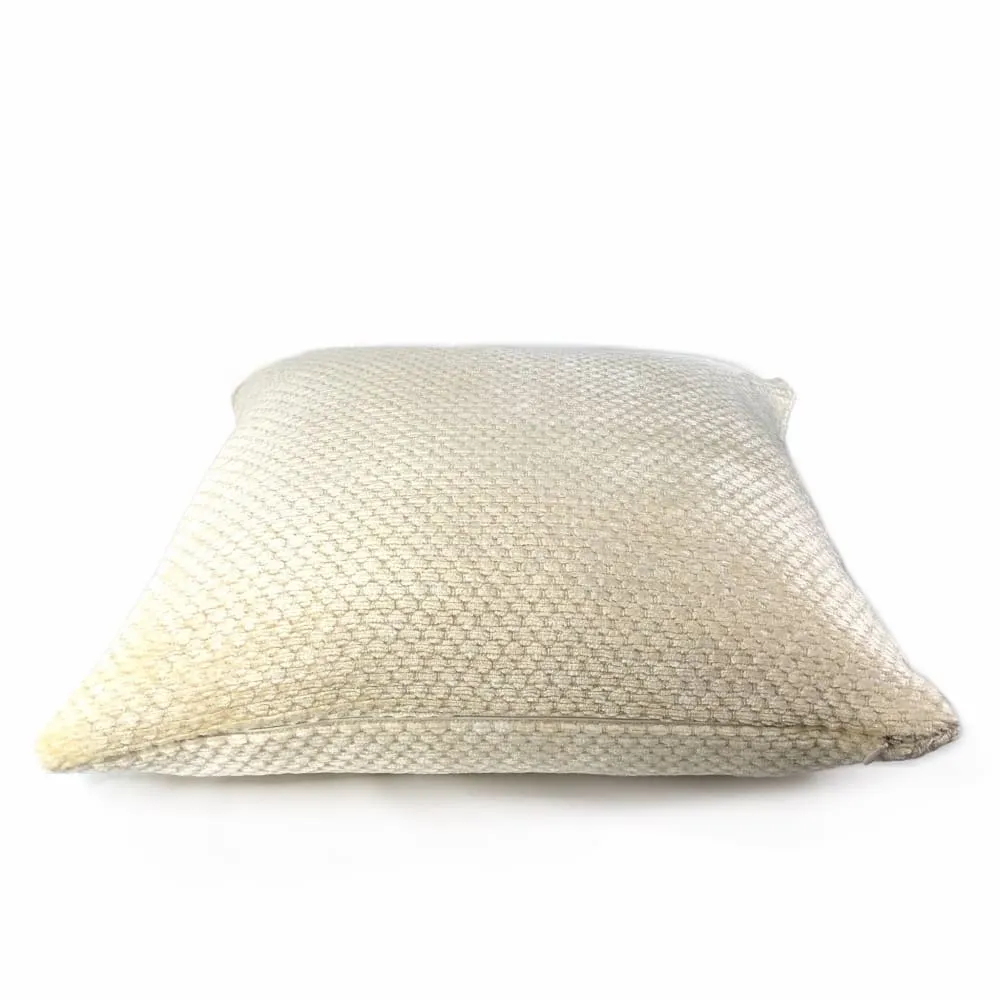 (CLEARANCE) Dorchester Hobnail Texture Buttercream Chenille Pillow Cover