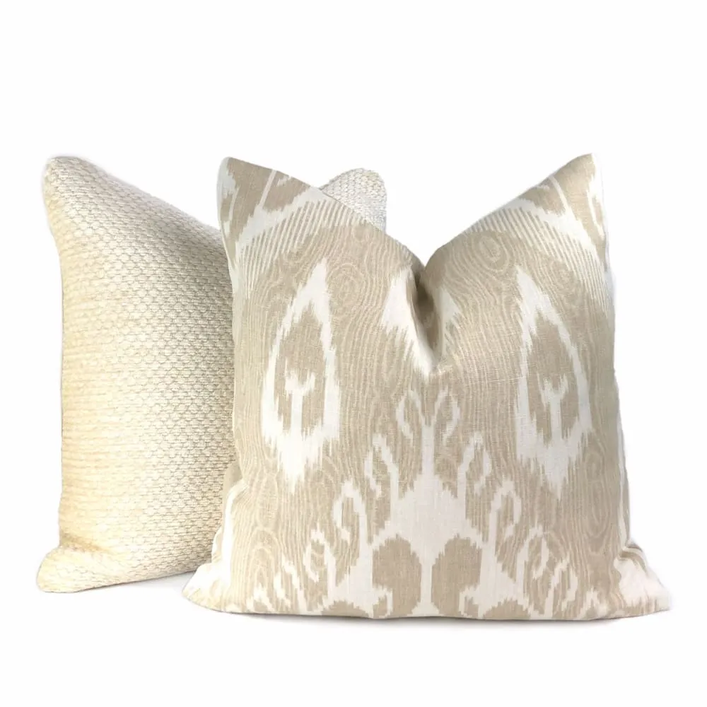 (CLEARANCE) Dorchester Hobnail Texture Buttercream Chenille Pillow Cover