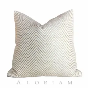 (CLEARANCE) Kravet Candice Olson Entrigued Ginger & Cream Herringbone Pillow Cover