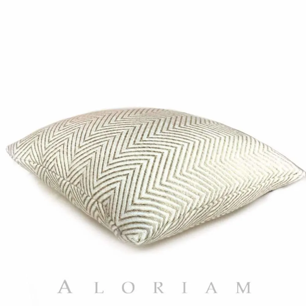 (CLEARANCE) Kravet Candice Olson Entrigued Ginger & Cream Herringbone Pillow Cover