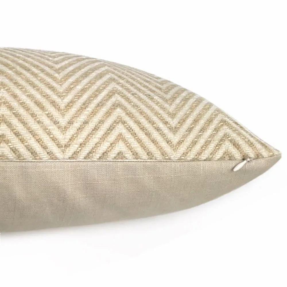 (CLEARANCE) Kravet Candice Olson Entrigued Ginger & Cream Herringbone Pillow Cover