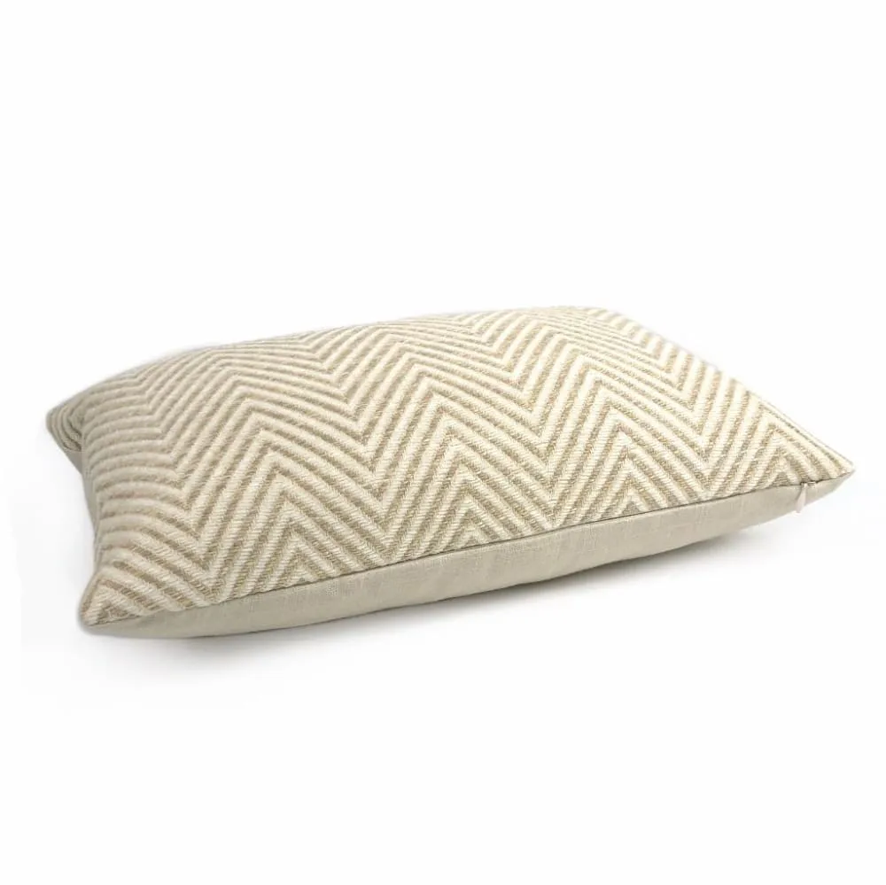 (CLEARANCE) Kravet Candice Olson Entrigued Ginger & Cream Herringbone Pillow Cover