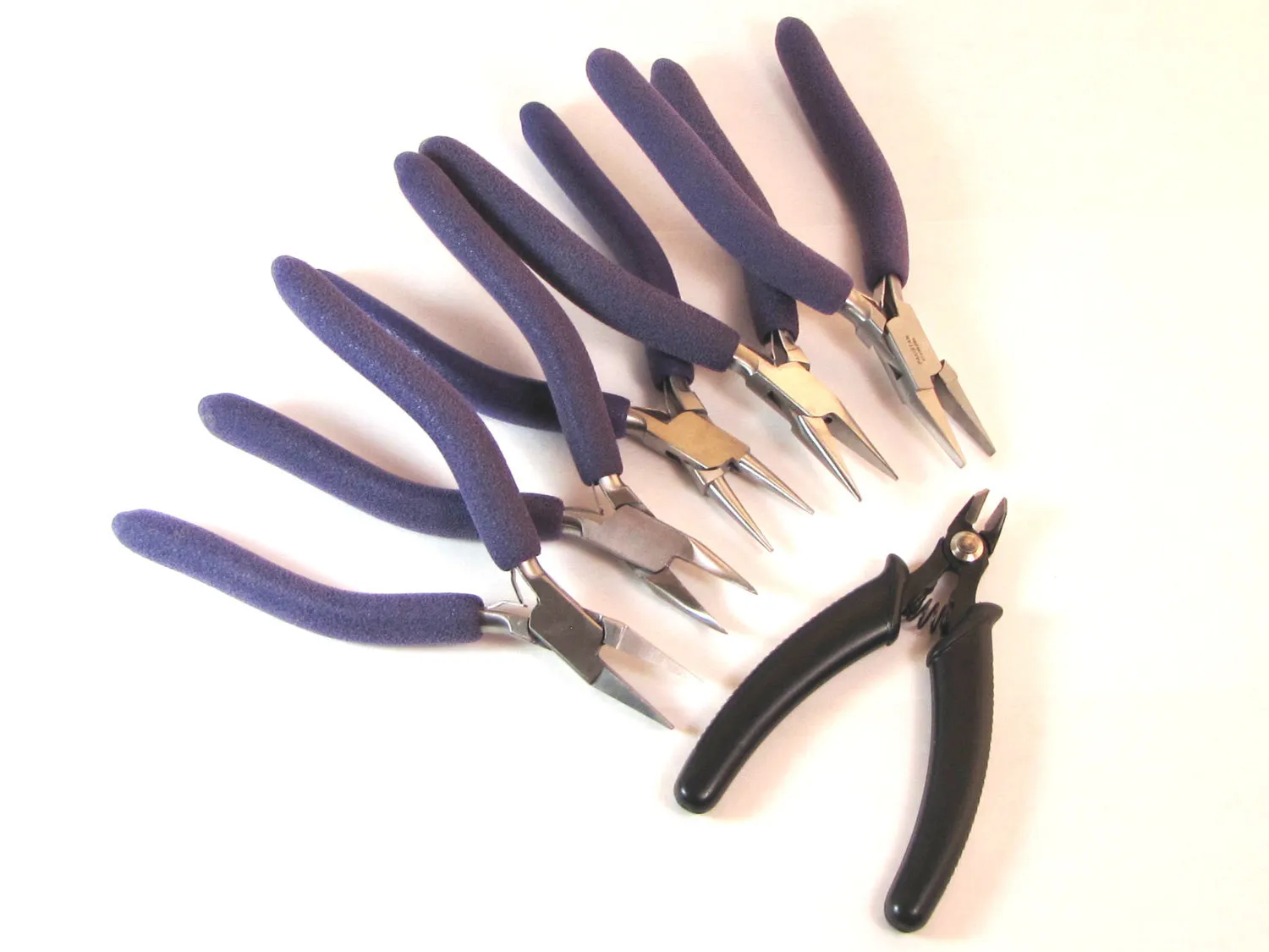 complete pliers set, 6.5 inch, 6 piece Pliers set, comfort grips, reduce hand strain,  flush cutters - hand savers