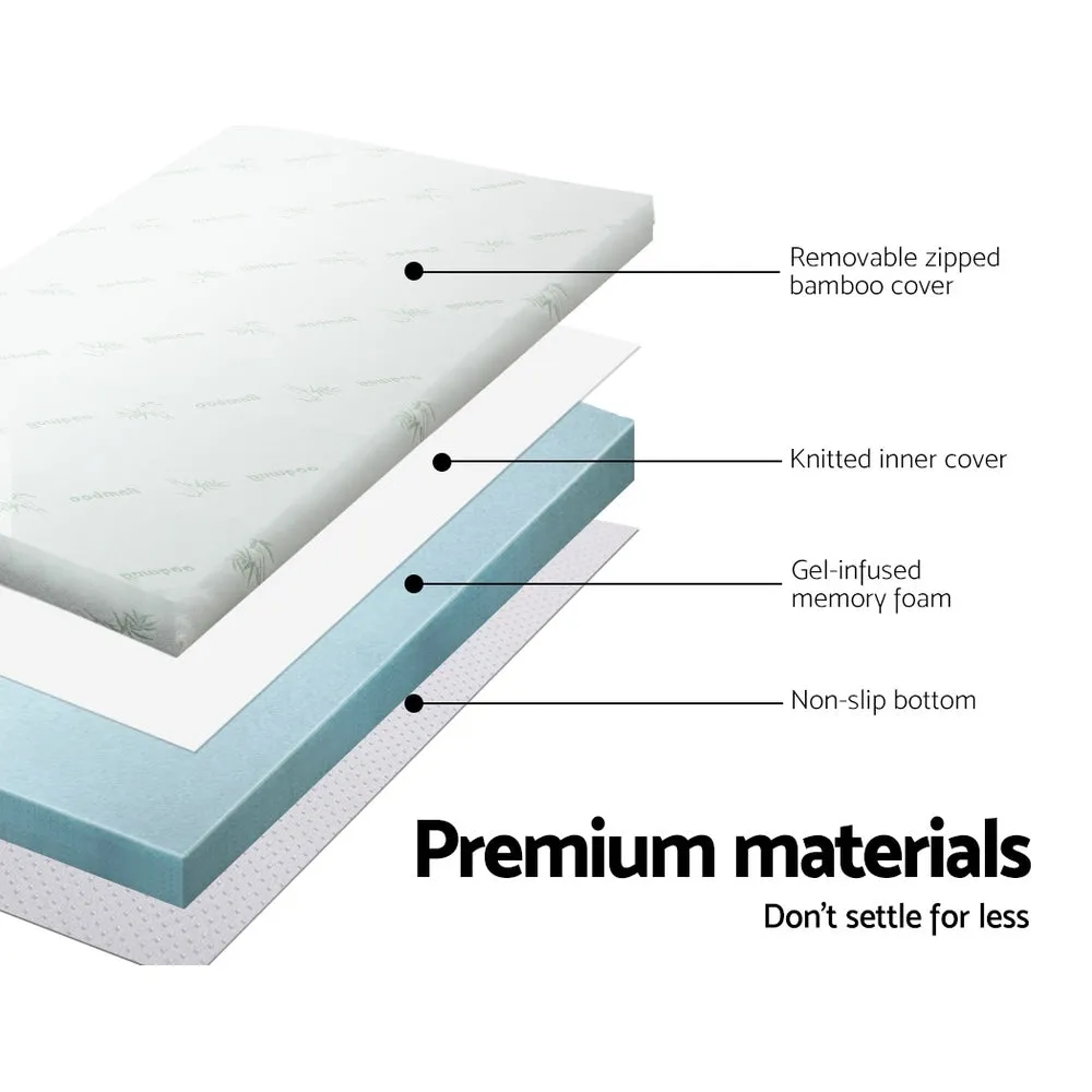 Cool Gel Infused Memory Foam Mattress Topper Single Giselle Bedding