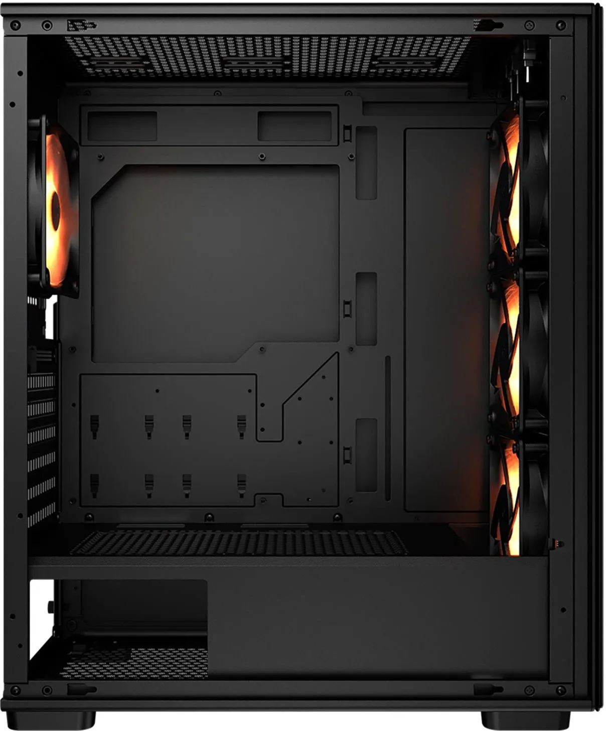 Cougar MX220 Black ARGB Tempered Glass ATX Case 預先安裝4把12cm ARGB風扇