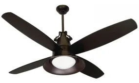 Craftmade UN52OBG4-LED - 52 Inch Ceiling Fan w/Blades & LED Light Kit Oiled Bronze Gilded