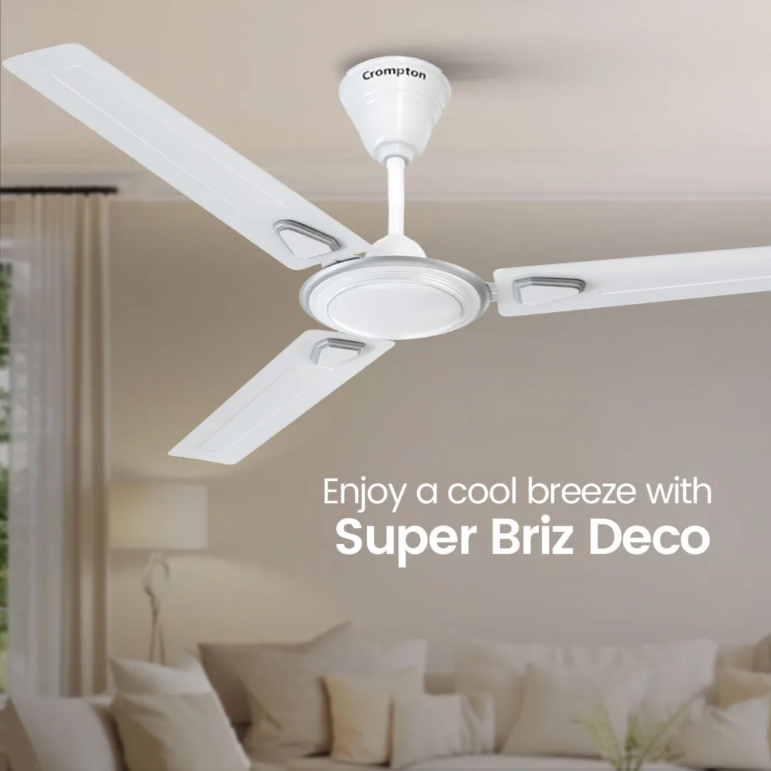 Crompton Surebreeze Super Briz Deco | Star Rated Ceiling Fan