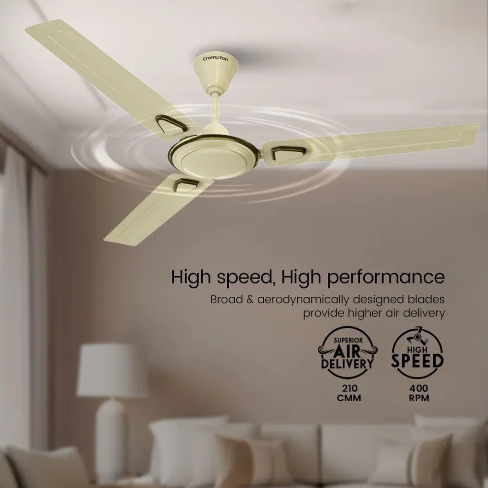 Crompton Surebreeze Super Briz Deco | Star Rated Ceiling Fan