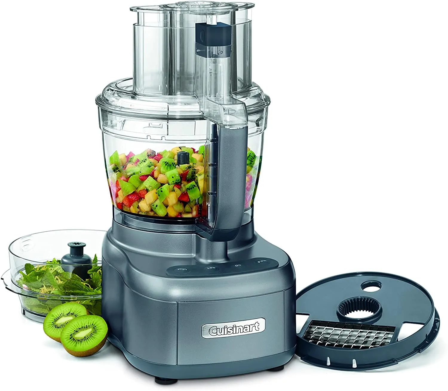 Cuisinart Elemental 13-Cup Food Processor and Dicing Kit, Gunmetal - Certified Refurbished