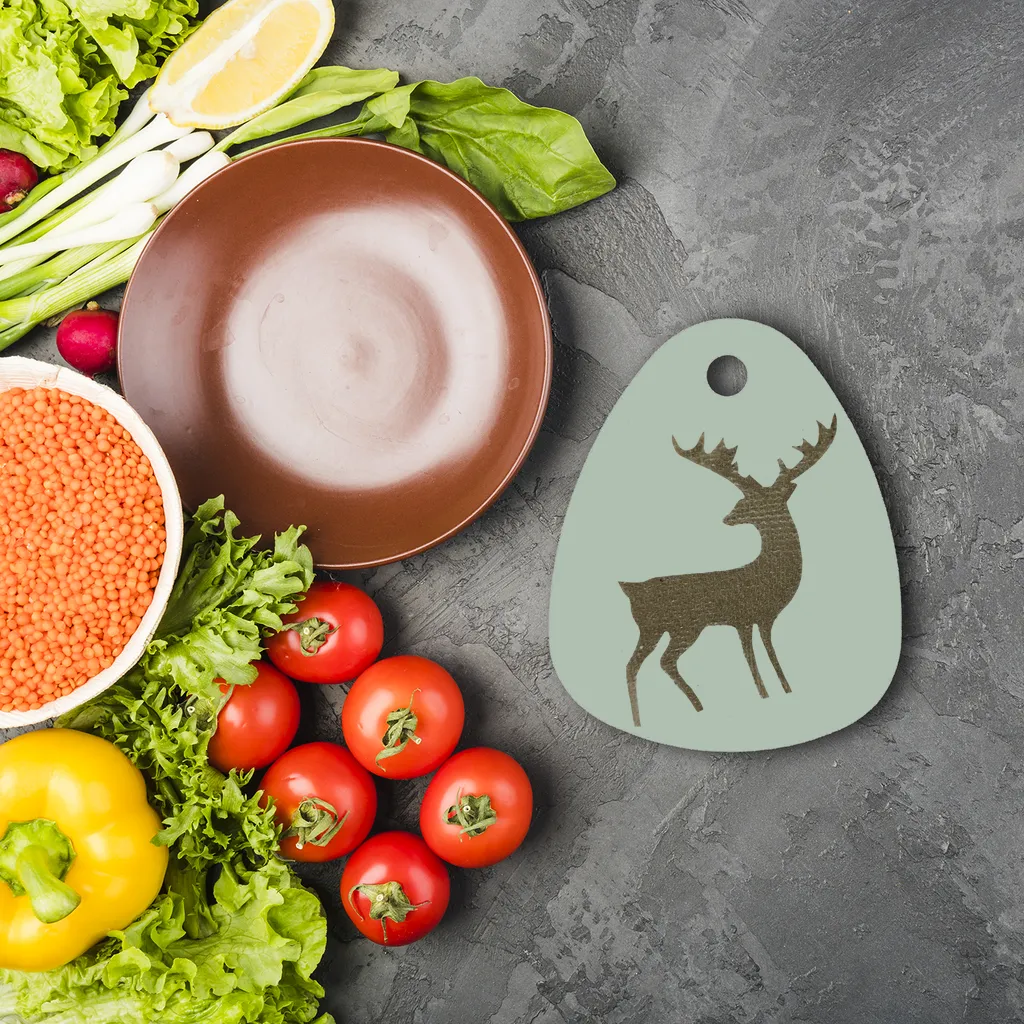 Deer Sublimation Glass Cutting Board