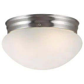 Design House Millbridge Dome Ceiling Light in Satin Nickel  7.6 in. H x 5 in. W x 5 in. L