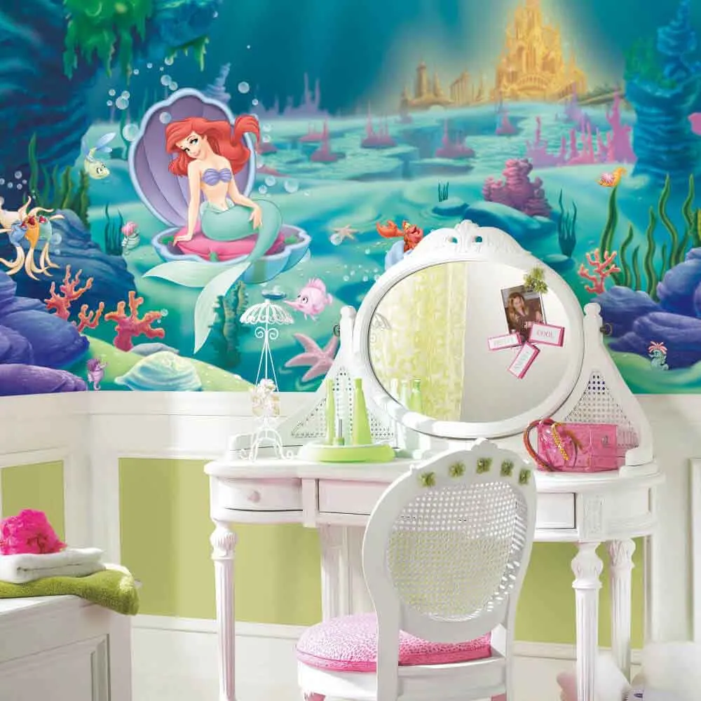 Disney "The Little Mermaid" Pre-pasted Wall Mural | 10.5'W x 6'H