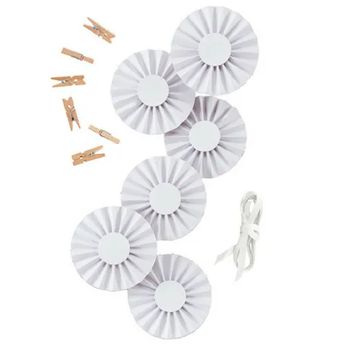 DIY Mini Fan Garland Set