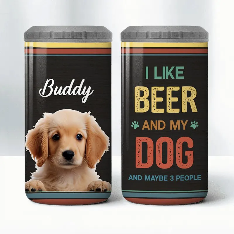 Dog Lovers - Dog Solves Most Of My Problems, Beer Solves The Rest - Personalized Can Cooler