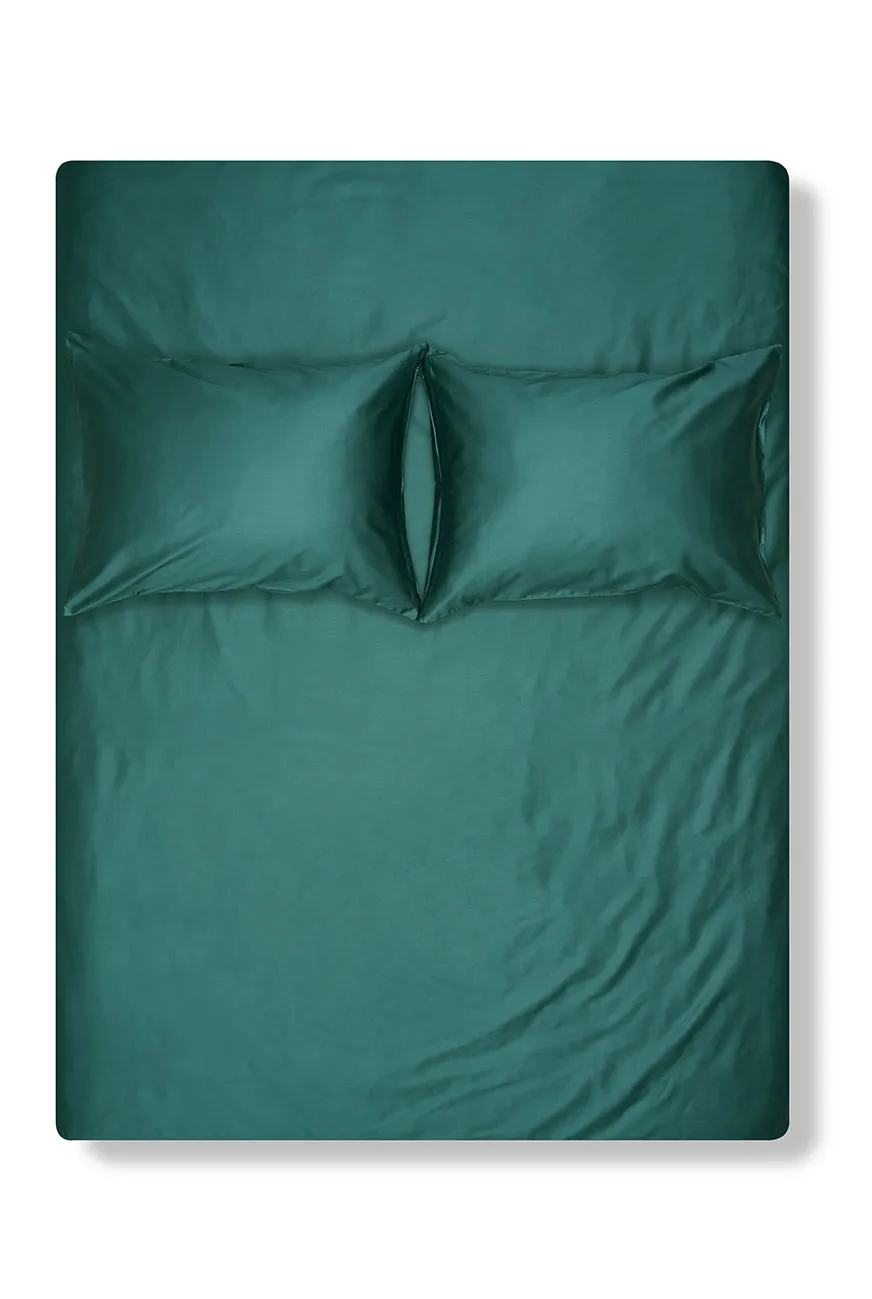 Egyptian Cotton Sateen Bedding in Petrol Color