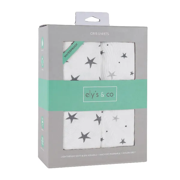 Ely's & Co. Waterproof Crib Sheet - 2 Pack