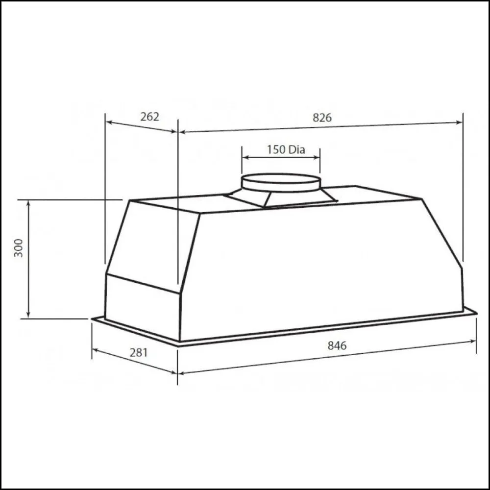 Emilia CK85UCF 85cm 800 Series Undermount Rangehood