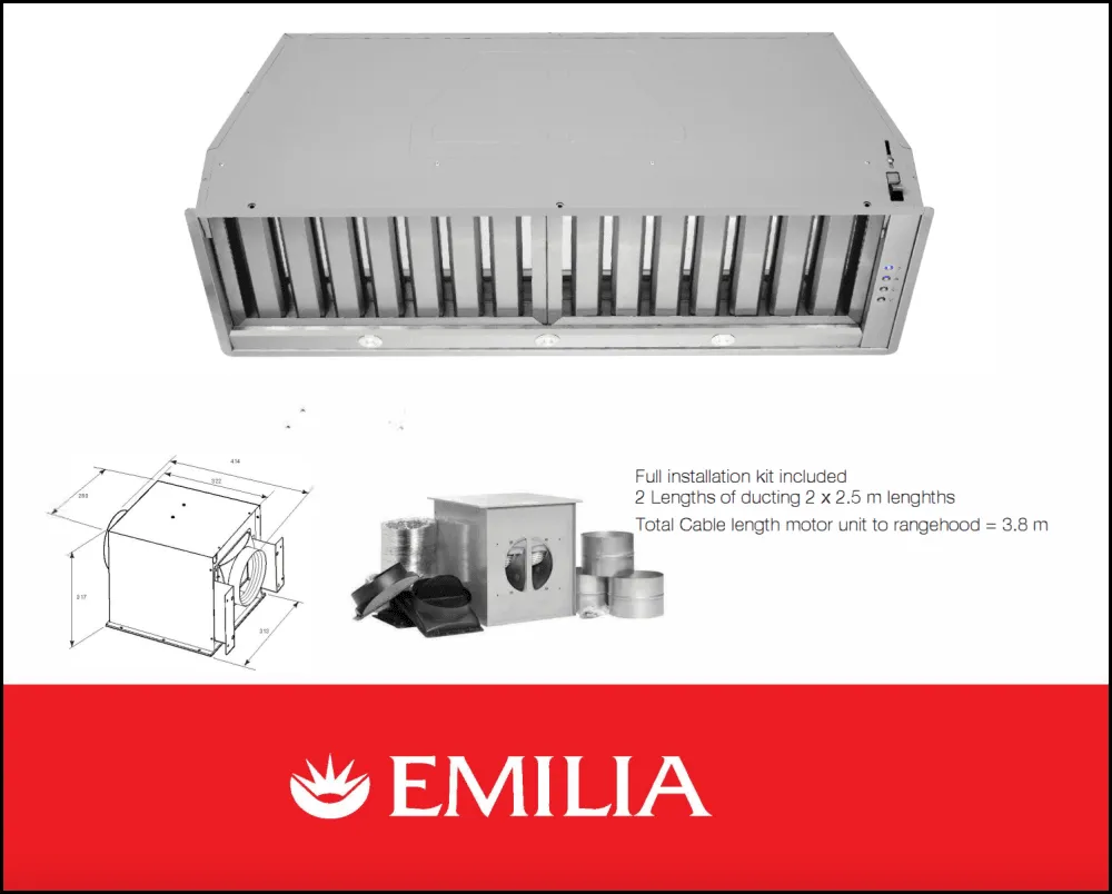 Emilia HUSH EMHUSH85U 85cm Undermount Rangehood